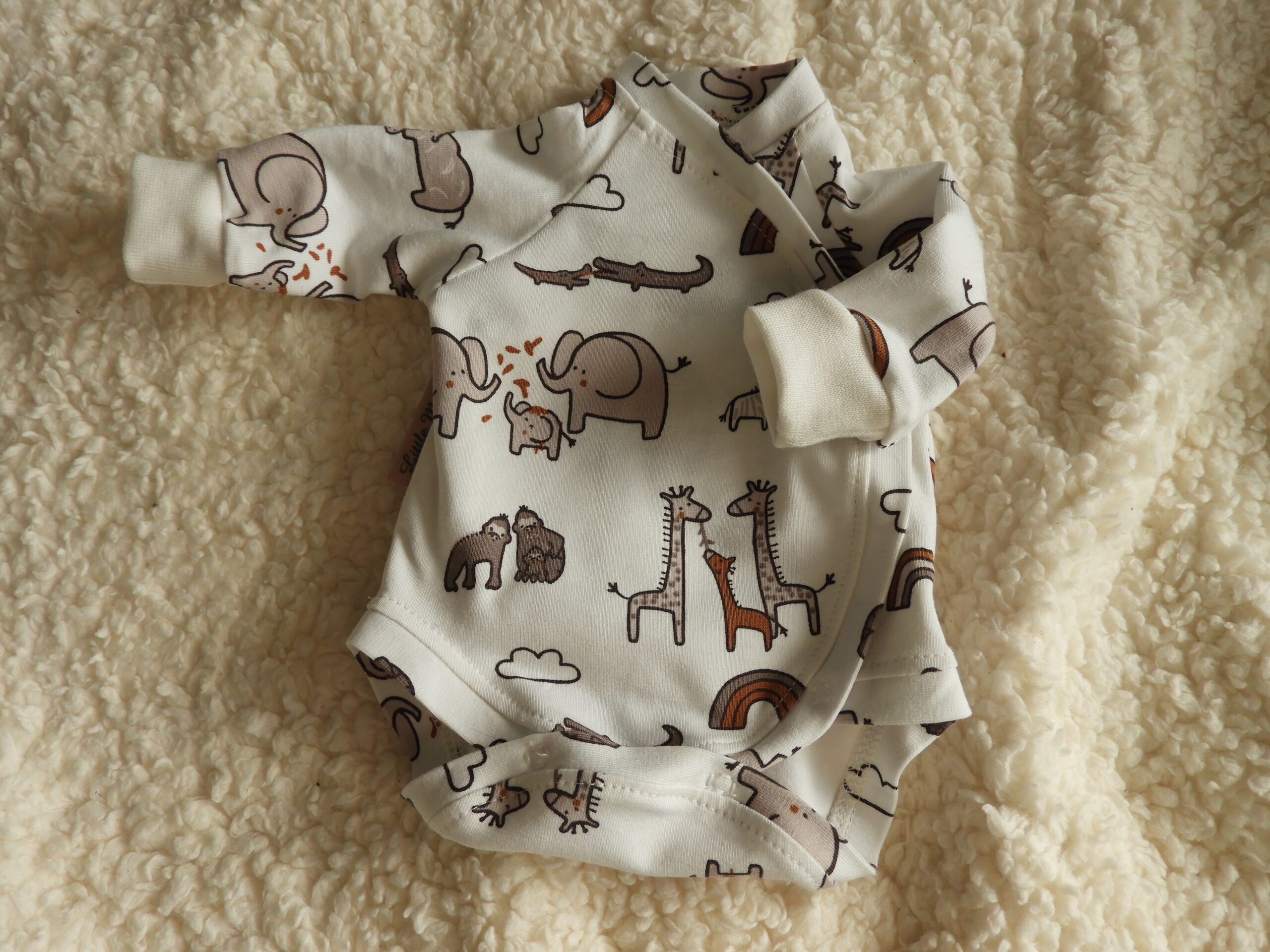 prematuur jungle ecru rompertje